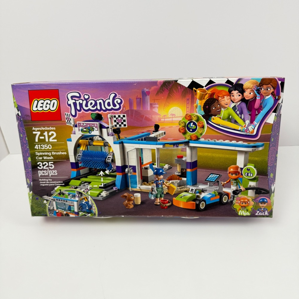 LEGO Friends 41350 Spinning Brushes Car Wash 325 Pc New Sealed Retired
